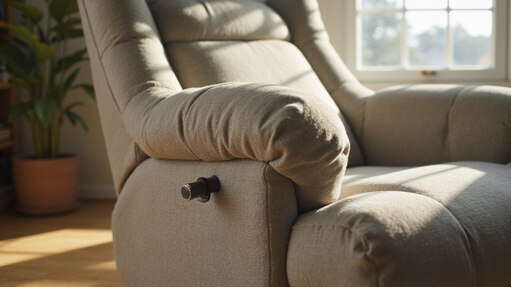 adjusting recliner tension screws