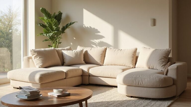comfortable beige sectional recliners
