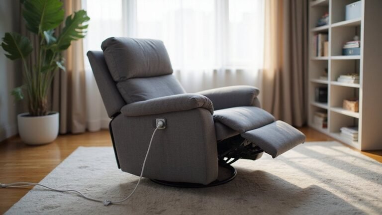 concealing recliner power cords