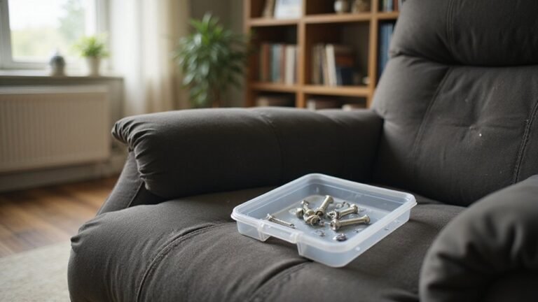 secure loose recliner back