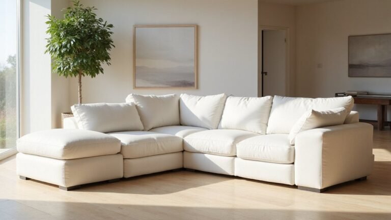 top white sectional recliners